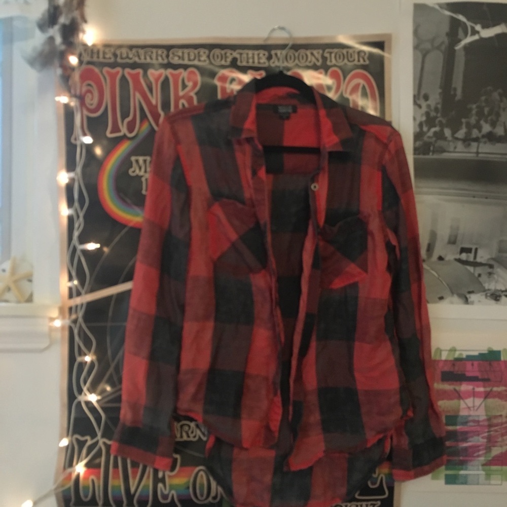red and black boyfriend flannel